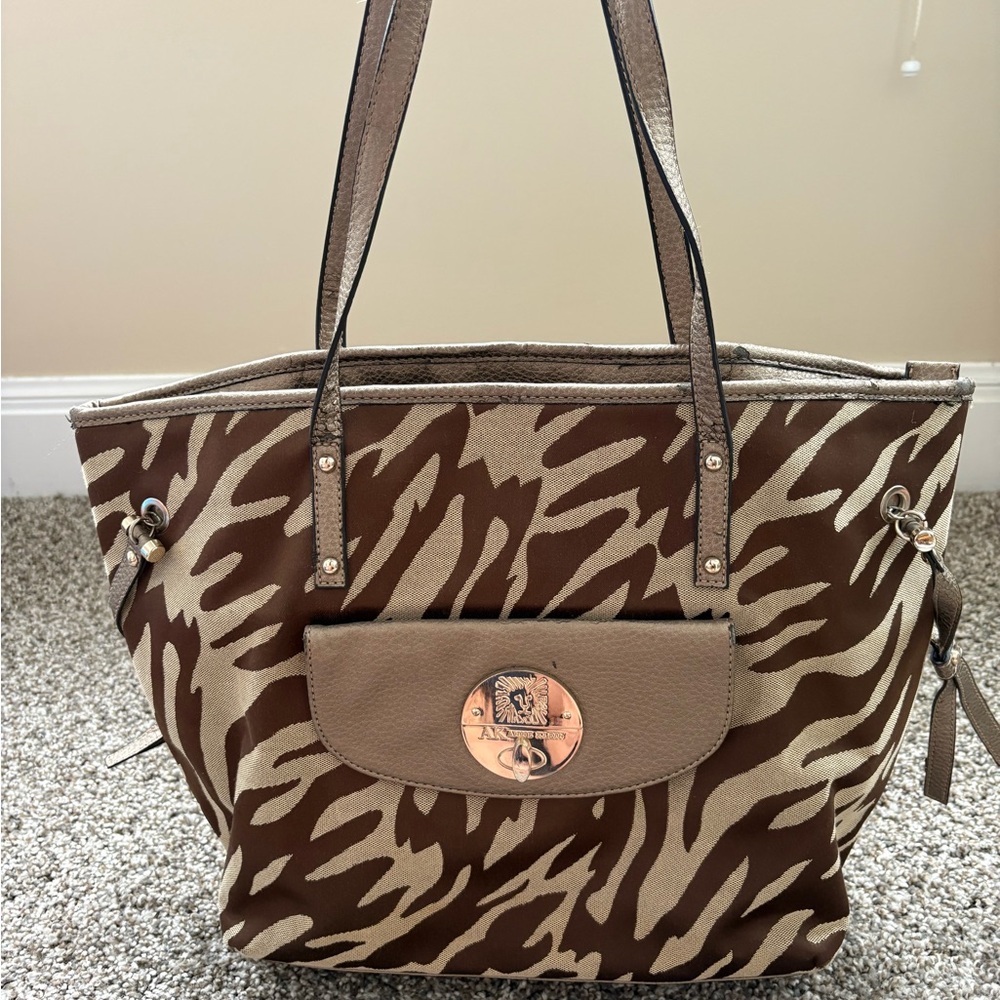 Brown Zebra Print Tote Bag